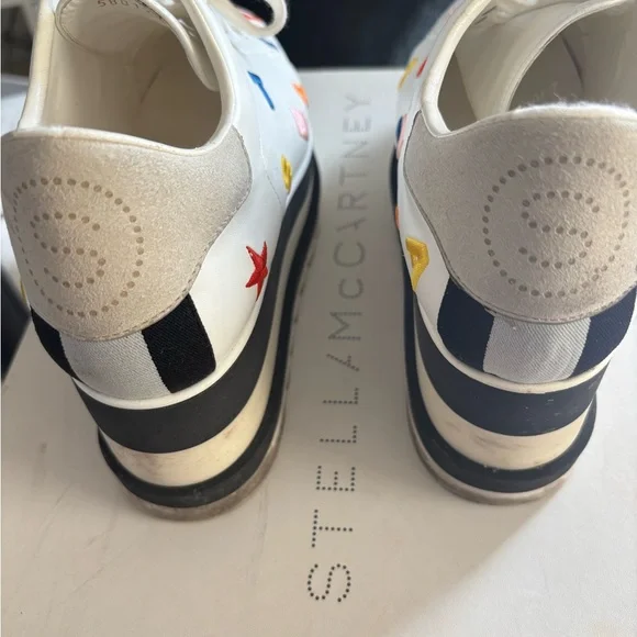 Stella McCartney White Sneakers with Colorful Embroidery - Picture 3 of 7